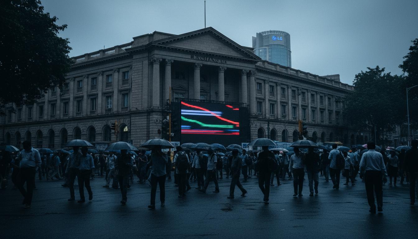 Indian markets close lower as banks drag; LG India holds strong
