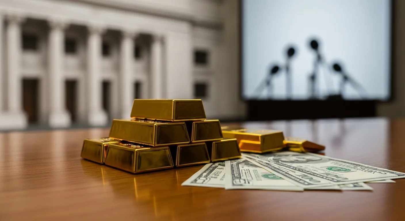 Gold prices slip as dollar firms on Fed rate-cut pause